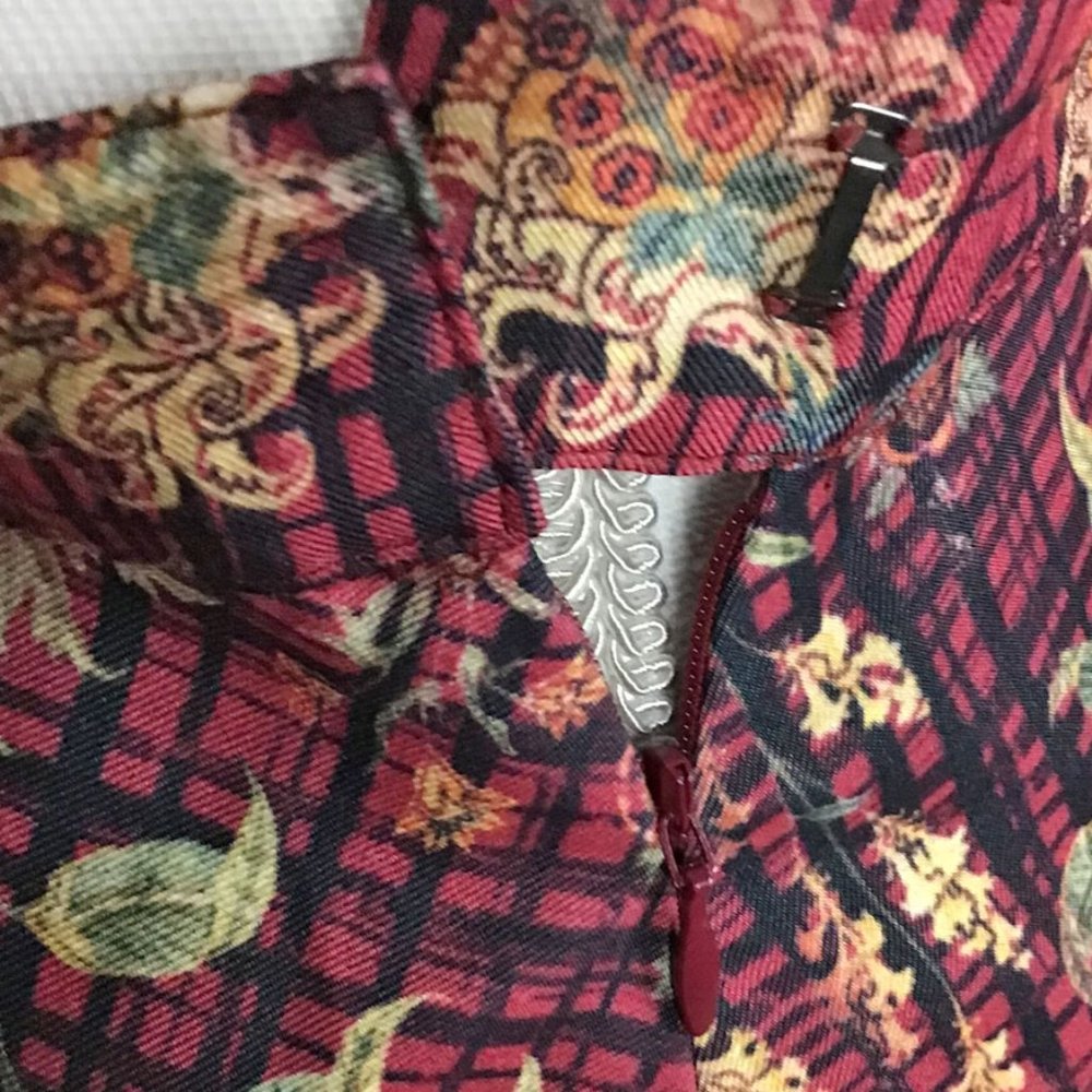 Peruvian Connection Fall Leave Pattern Silk Blend… - image 7